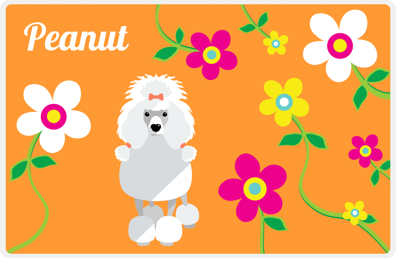 Personalized Dogs Placemat XXV - Spring Pup - Poodle -  View