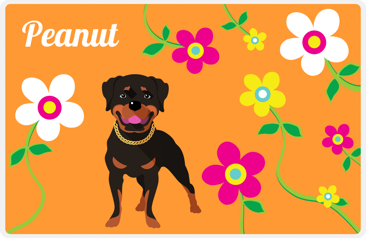 Personalized Dogs Placemat XXV - Spring Pup - Rottweiler -  View