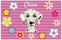 Thumbnail for Personalized Dogs Placemat XIX - Flower Pupper - Dalmatian -  View