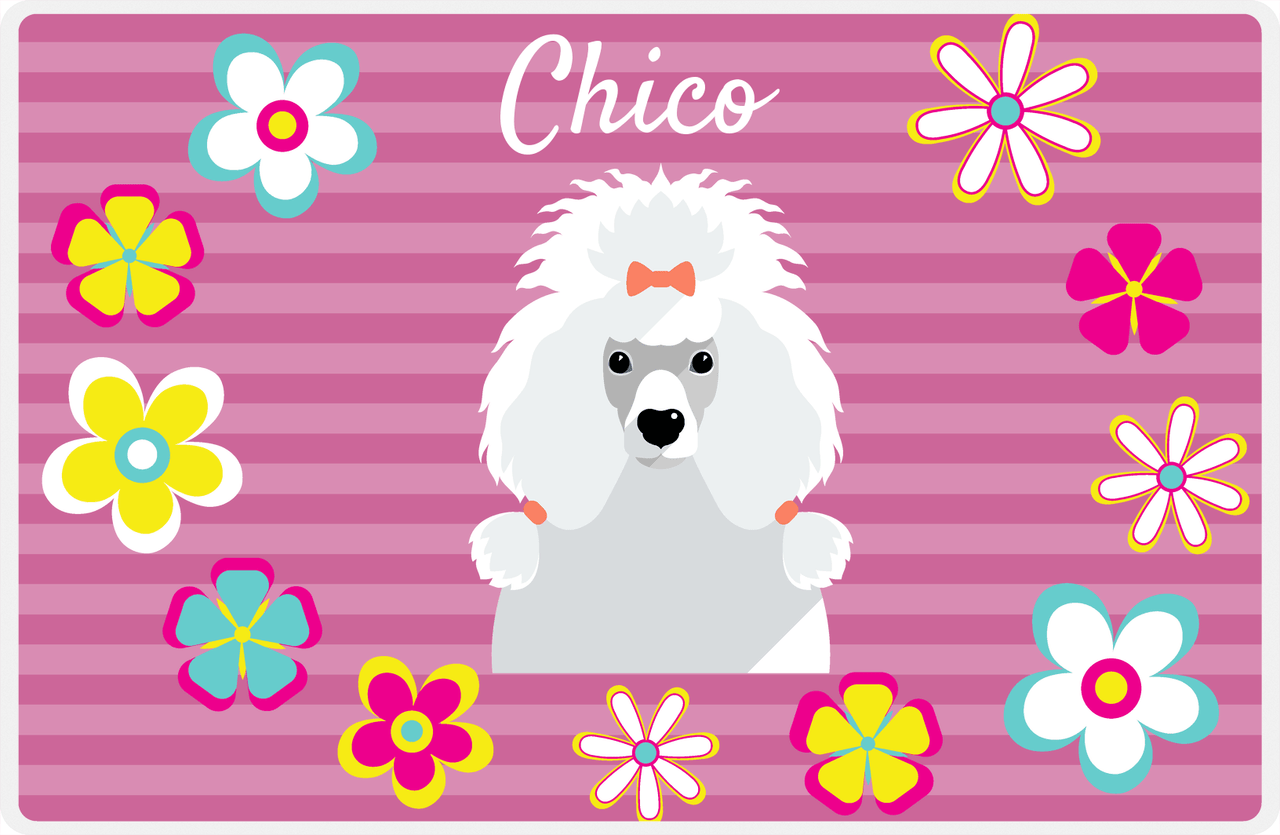 Personalized Dogs Placemat XIX - Flower Pupper - Poodle -  View