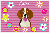 Thumbnail for Personalized Dogs Placemat XIX - Flower Pupper - Beagle -  View