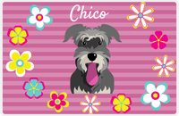 Thumbnail for Personalized Dogs Placemat XIX - Flower Pupper - Schnauzer -  View