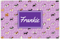 Thumbnail for Personalized Dogs Placemat XXI - Purple Background - Rectangle Nameplate -  View