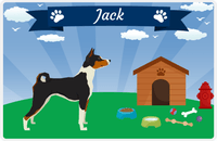 Thumbnail for Personalized Dogs Placemat XXII - Paw Banner - Basenji -  View