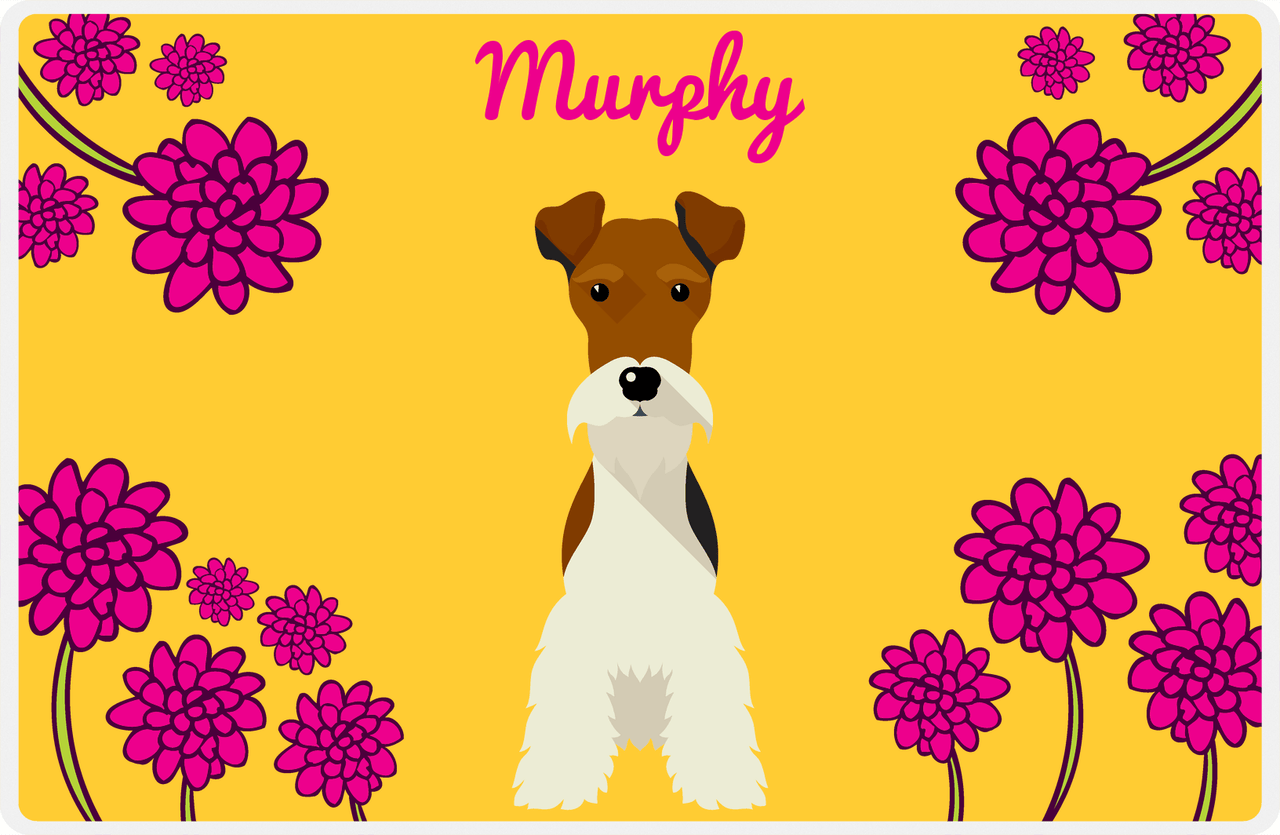 Personalized Dogs Placemat XXIII - Chrysanthemum Canine - Fox Terrier -  View