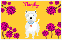 Thumbnail for Personalized Dogs Placemat XXIII - Chrysanthemum Canine - Westie -  View