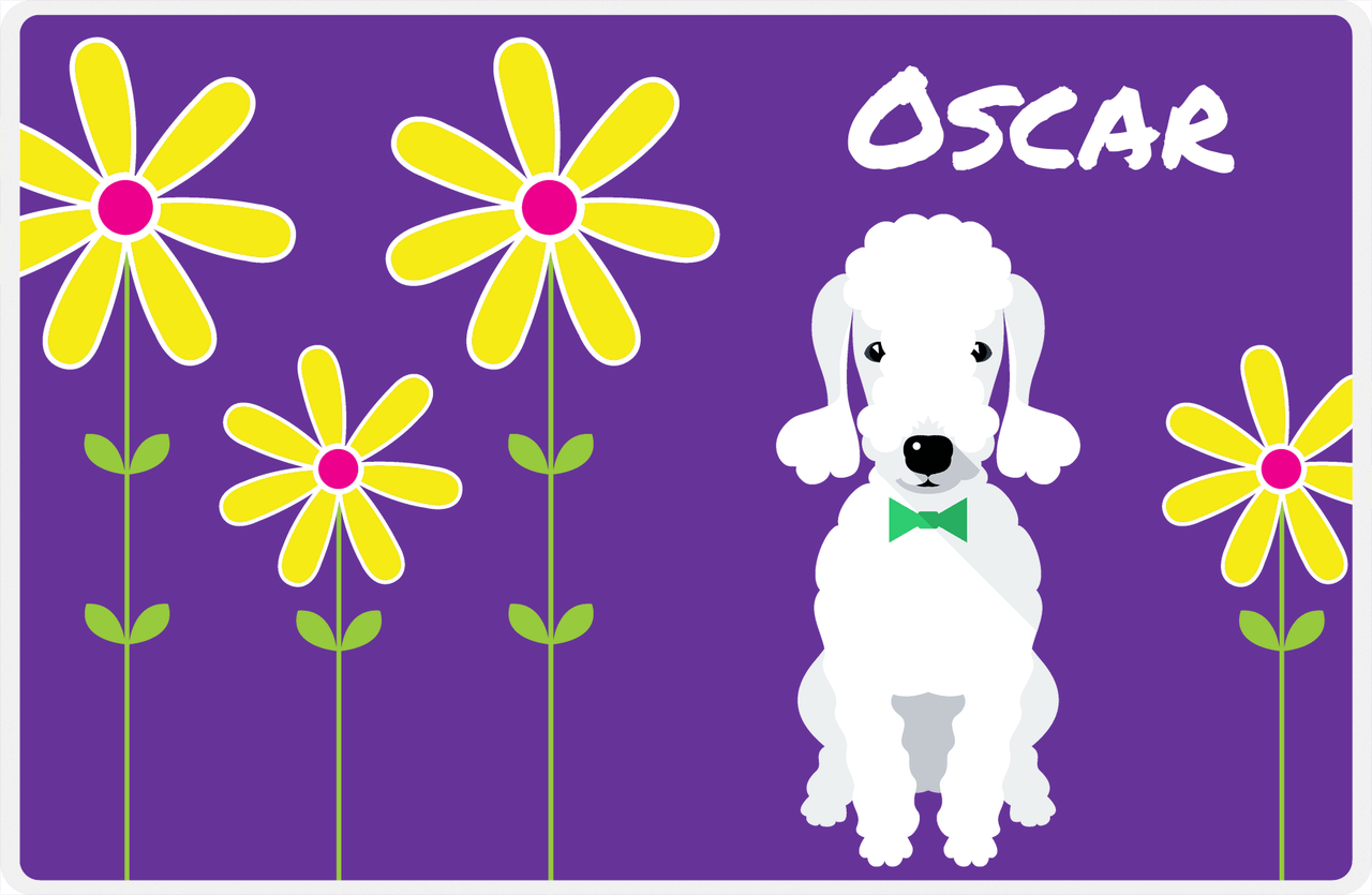 Personalized Dogs Placemat XXIV - Daisy Dog - Bedlington Terrier -  View