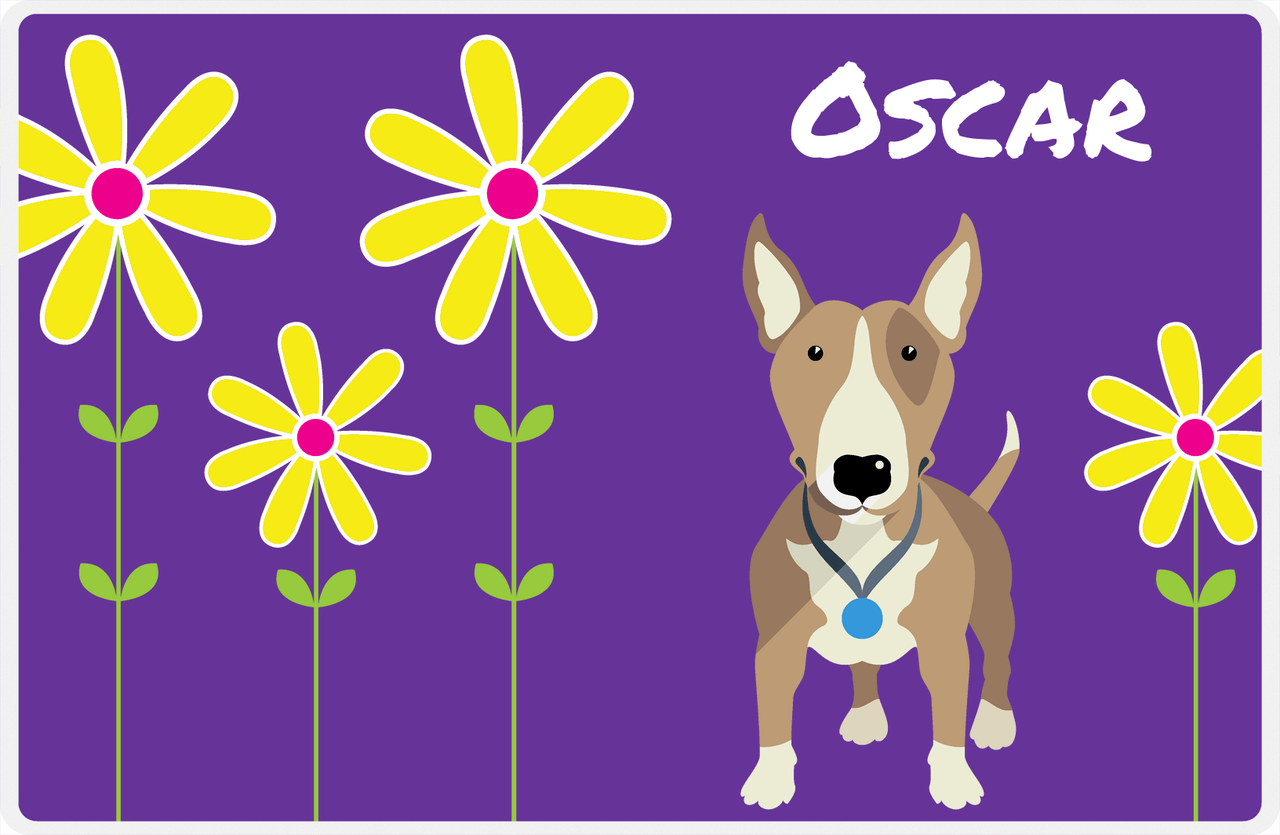 Personalized Dogs Placemat XXIV - Daisy Dog - Bull Terrier -  View