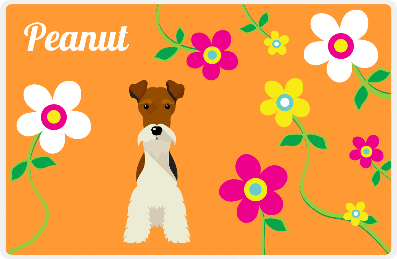 Personalized Dogs Placemat XXV - Spring Pup - Fox Terrier -  View