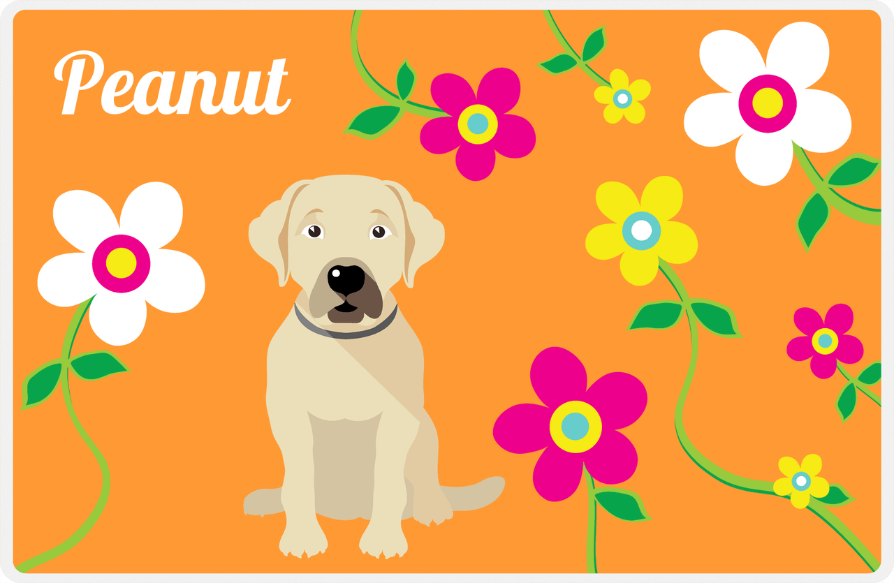 Personalized Dogs Placemat XXV - Spring Pup - Labrador Retriever -  View