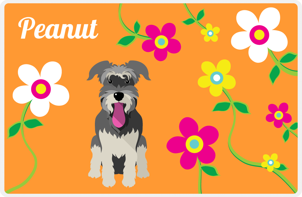 Personalized Dogs Placemat XXV - Spring Pup - Schnauzer -  View