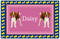 Thumbnail for Personalized Dogs Placemat V - Beagle - Pink Background -  View
