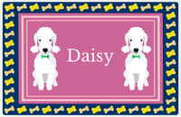Thumbnail for Personalized Dogs Placemat V - Bedlington Terrier - Pink Background -  View