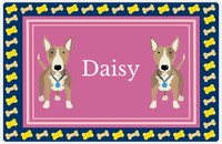 Thumbnail for Personalized Dogs Placemat V - Bull Terrier - Pink Background -  View
