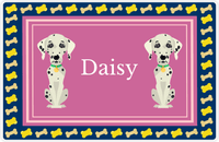 Thumbnail for Personalized Dogs Placemat V - Dalmatian - Pink Background -  View