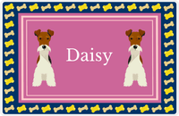 Thumbnail for Personalized Dogs Placemat V - Fox Terrier - Pink Background -  View