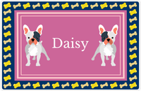 Thumbnail for Personalized Dogs Placemat V - French Bulldog - Pink Background -  View