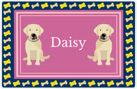 Thumbnail for Personalized Dogs Placemat V - Labrador - Pink Background -  View