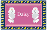 Thumbnail for Personalized Dogs Placemat V - Poodle - Pink Background -  View