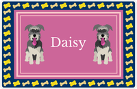 Thumbnail for Personalized Dogs Placemat V - Schnauzer - Pink Background -  View