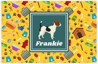 Thumbnail for Personalized Dogs Placemat VI - Jack Russell Terrier - Yellow Background -  View