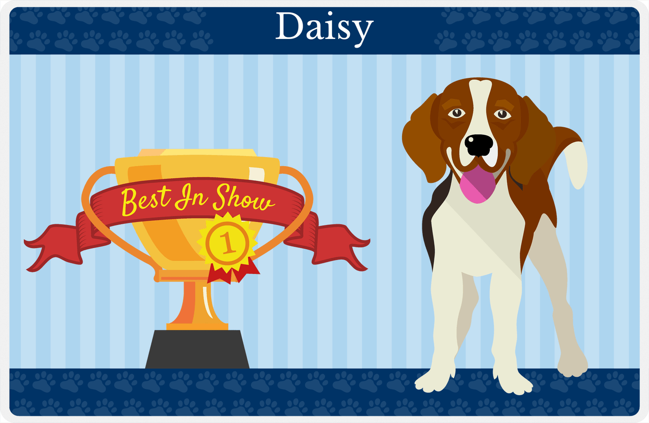 Personalized Dogs Placemat XX - Trophy Doggo - Beagle -  View