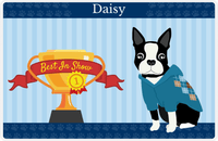 Thumbnail for Personalized Dogs Placemat XX - Trophy Doggo - Boston Terrier -  View