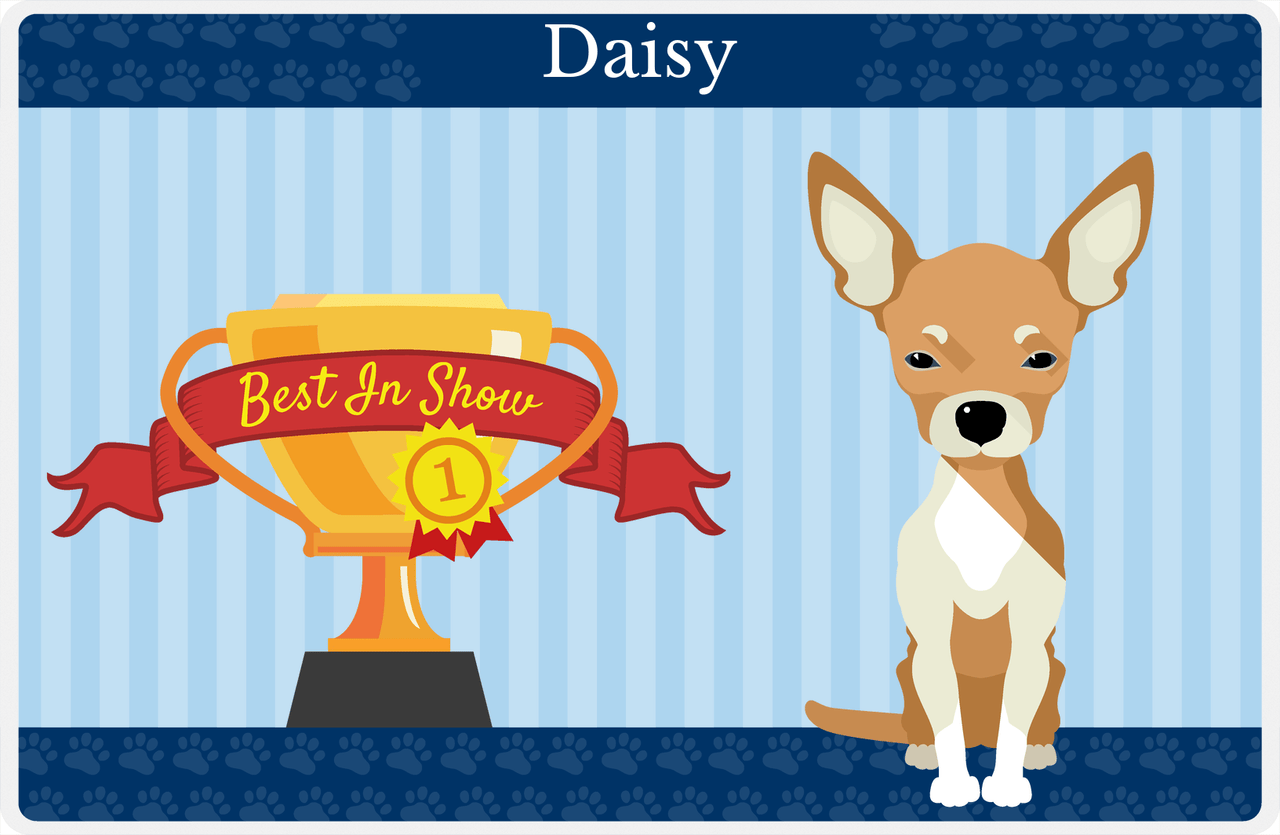 Personalized Dogs Placemat XX - Trophy Doggo - Chihuahua -  View