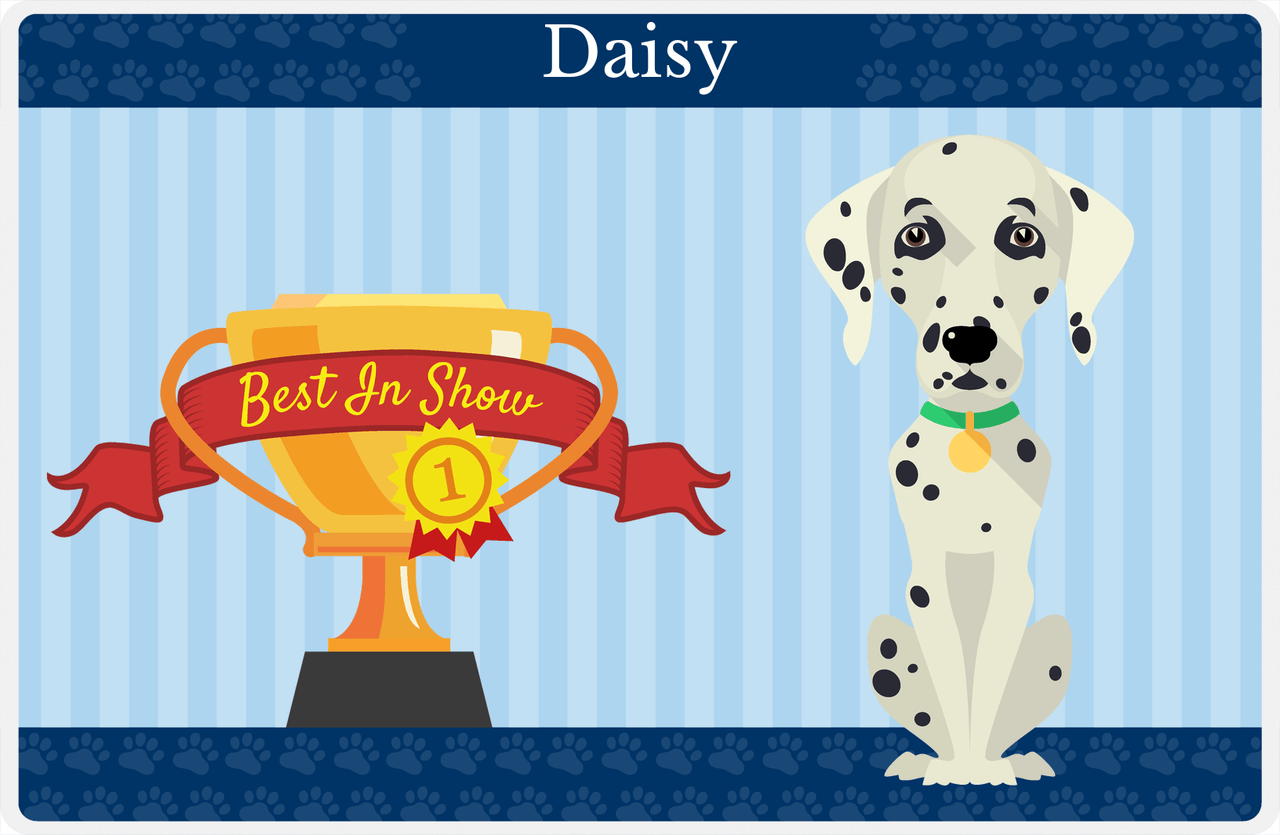 Personalized Dogs Placemat XX - Trophy Doggo - Dalmatian -  View