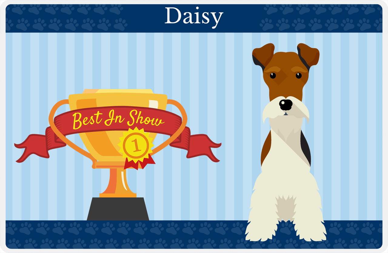 Personalized Dogs Placemat XX - Trophy Doggo - Fox Terrier -  View