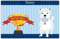 Thumbnail for Personalized Dogs Placemat XX - Trophy Doggo - Westie -  View