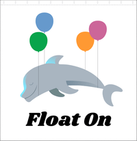 Thumbnail for Personalized Dolphin Shower Curtain - Float On - Decorate View