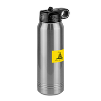 Thumbnail for Don't Tread On Me Water Bottle (30 oz) - Gadsden Flag & USA Flag - Front Right View