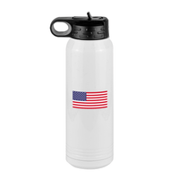 Thumbnail for Personalized Don't Tread On Me Water Bottle (30 oz) - Gadsden Flag & USA Flag - Left View