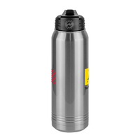 Thumbnail for Personalized Don't Tread On Me Water Bottle (30 oz) - Gadsden Flag & USA Flag - Front View