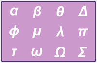Thumbnail for Personalized Double-Sided Autism Non-Speaking Physics Symbols & Number Board Placemat - Purple Background -  View