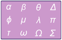 Thumbnail for Personalized Double-Sided Autism Non-Speaking Physics Symbols & Number Board Placemat - Purple Background -  View