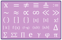 Thumbnail for Personalized Double-Sided Autism Non-Speaking Algebra Symbols & Number Board Placemat - Purple Background -  View