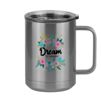 Thumbnail for Dream To Imagine Floral Coffee Mug Tumbler with Handle (15 oz) - Right View