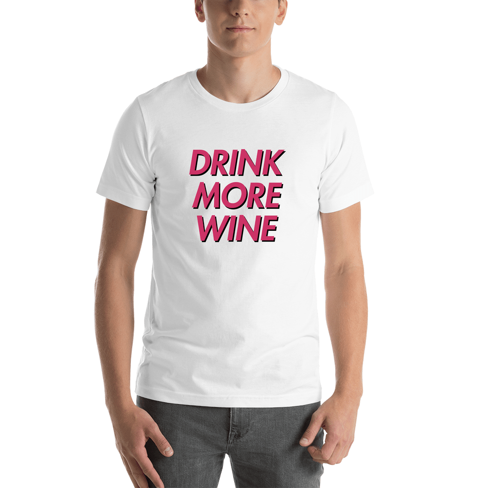 Drink More Wine T-Shirt - White - Shirt View