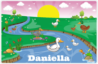 Thumbnail for Personalized Ducks Placemat II - River Ducks - Pink Background -  View