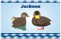 Thumbnail for Personalized Ducks Placemat VII - Wavy Ducks - American Black Duck -  View