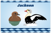 Thumbnail for Personalized Ducks Placemat VII - Wavy Ducks - King Eider -  View