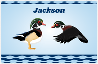 Thumbnail for Personalized Ducks Placemat VII - Wavy Ducks - Carolina Wood Duck -  View