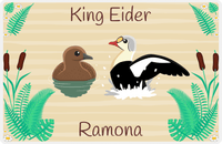 Thumbnail for Personalized Ducks Placemat VIII - Duck Ferns - King Eider -  View