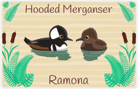 Thumbnail for Personalized Ducks Placemat VIII - Duck Ferns - Hooded Merganser -  View