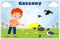 Thumbnail for Personalized Ducks Placemat IX - Morning Feeding - Redhead Boy -  View