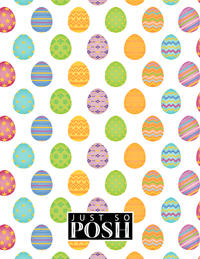 Thumbnail for Personalized Easter Notebook IV - Easter Eggs - Decorative Rectangle Nameplate - Back View