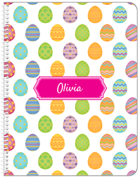 Thumbnail for Personalized Easter Notebook IV - Easter Eggs - Decorative Rectangle Nameplate - Front View