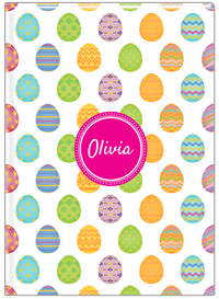 Thumbnail for Personalized Easter Journal IV - Easter Eggs - Circle Nameplate - Front View